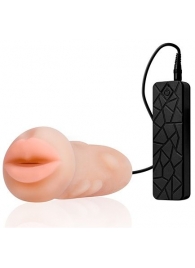 Мастурбатор-ротик с вибрацией REALSTUFF VIBRATING MASTURBATOR MOUTH - Dream Toys - в Иркутске купить с доставкой