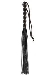 Чёрная мини-плеть из резины Rubber Mini Whip - 22 см. - Blush Novelties - купить с доставкой в Иркутске