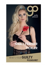 Пластиковая метелочка с красными пёрышками Small Feather Tickler - 32 см. - Blush Novelties - купить с доставкой в Иркутске