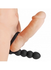 Насадка для двойного проникновения Double Fun Cock Ring with Double Penetration Vibe - XR Brands - в Иркутске купить с доставкой