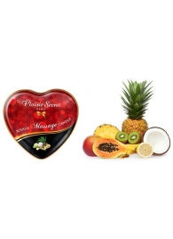 Массажная свеча с ароматом экзотических фруктов Bougie Massage Candle - 35 мл. - Plaisir Secret - купить с доставкой в Иркутске