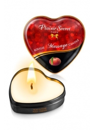 Массажная свеча с ароматом персика Bougie Massage Candle - 35 мл. - Plaisir Secret - купить с доставкой в Иркутске