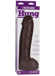 Большая насадка для трусиков Vac-U-Lock Realistic Hung - 31,7 см. - Doc Johnson - купить с доставкой в Иркутске