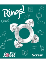 Прозрачное эрекционное кольцо Rings Screw - Lola Games - в Иркутске купить с доставкой