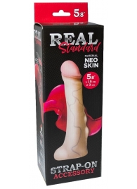 Реалистичная насадка с мошонкой REAL Standard - 18 см. - LOVETOY (А-Полимер) - купить с доставкой в Иркутске