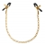 Чёрные с золотом зажимы на соски Gold Chain Nipple Clamps - Pipedream - купить с доставкой в Иркутске