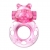 Розовое эрекционное виброкольцо на пенис Pink Bear - Baile - в Иркутске купить с доставкой