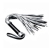 Серебристая плетка Struggle My Flogger с черной ручкой - 45 см. - Lovetoy - купить с доставкой в Иркутске