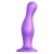 Фиолетовая насадка Strap-On-Me Dildo Plug Curvy size L - Strap-on-me - купить с доставкой в Иркутске