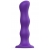 Фиолетовая насадка Strap-On-Me Dildo Geisha Balls size M - Strap-on-me - купить с доставкой в Иркутске