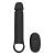 Черная насадка-удлинитель с вибрацией Vibrating Extender With Remote - Dream Toys - в Иркутске купить с доставкой