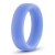 Голубое люминесцентное кольцо Silicone Glo Cock Ring - Blush Novelties - в Иркутске купить с доставкой