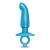 Голубая анальная пробка для массажа простаты Hither Silicone Prostate Plug - 14,3 см. - b-Vibe - в Иркутске купить с доставкой