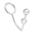 Кольцо на пенис с анальным стимулятором Two Bead Stainless Steel Anal Hook   Cock Ring - BlueLine - в Иркутске купить с доставкой