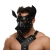 Черная кожаная маска «Собака» - Crazy Handmade - купить с доставкой в Иркутске