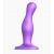 Фиолетовая насадка Strap-On-Me Dildo Plug Curvy size M - Strap-on-me - купить с доставкой в Иркутске