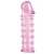 Гелевая розовая насадка на фаллос с шипами - 12 см. - Toyfa Basic - в Иркутске купить с доставкой