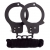 Чёрные наручники из листового металла в комплекте с веревкой BONDX METAL CUFFS LOVE ROPE SET - Dream Toys - купить с доставкой в Иркутске