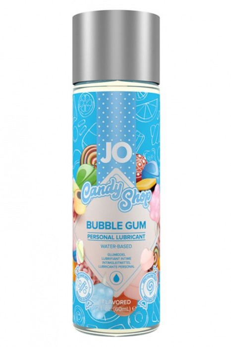 Смазка на водной основе Candy Shop Bubblegum с ароматом жвачки - 60 мл. - System JO - купить с доставкой в Иркутске