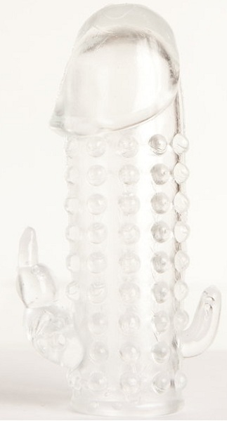 Гелевая прозрачная насадка с 2 отростками - 13 см. - Toyfa Basic - в Иркутске купить с доставкой Гелевая прозрачная насадка с 2 отростками - 13 см. - Toyfa Basic - в Иркутске купить с доставкой