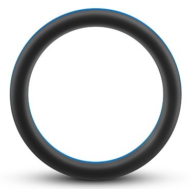 Черно-синее эрекционное кольцо Silicone Go Pro Cock Ring - Blush Novelties - в Иркутске купить с доставкой
