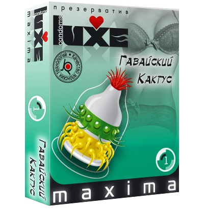 Презерватив LUXE Maxima  Гавайский Кактус  - 1 шт. - Luxe - купить с доставкой в Иркутске