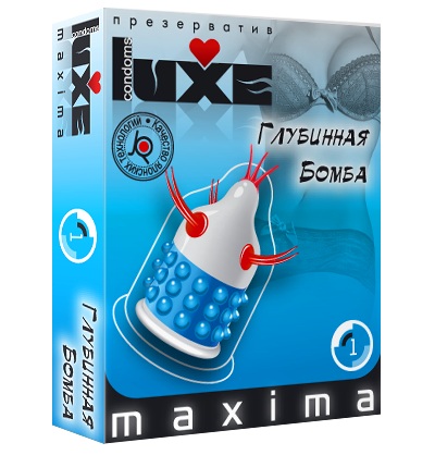 Презерватив LUXE Maxima  Глубинная бомба  - 1 шт. - Luxe - купить с доставкой в Иркутске