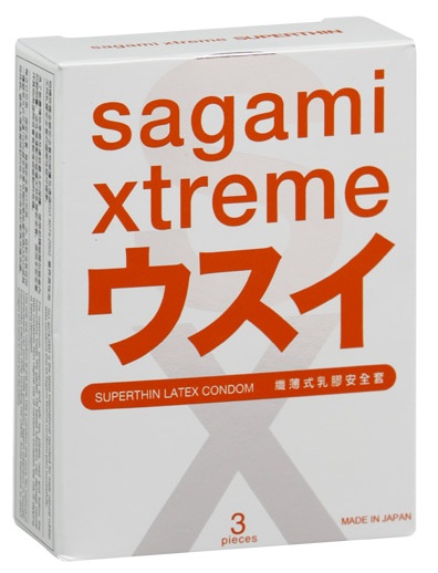 Ультратонкие презервативы Sagami Xtreme SUPERTHIN - 3 шт. - Sagami - купить с доставкой в Иркутске