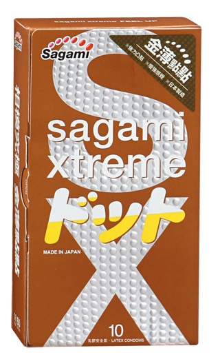 Презервативы Sagami Xtreme FEEL UP с точечной текстурой и линиями прилегания - 10 шт. - Sagami - купить с доставкой в Иркутске