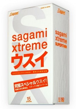 Ультратонкие презервативы Sagami Xtreme SUPERTHIN - 15 шт. - Sagami - купить с доставкой в Иркутске