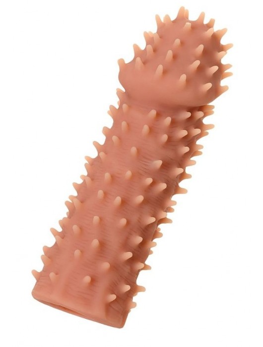 Телесная реалистичная насадка KOKOS Extreme Sleeve 07 с дополнительной стимуляцией - 12,7 см. - KOKOS - в Иркутске купить с доставкой