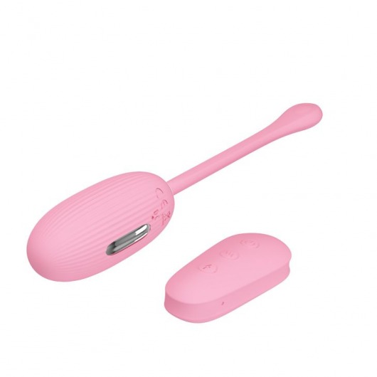 Нежно-розовое виброяйцо с функцией электростимуляции Shock Fun - Baile - купить с доставкой в Иркутске