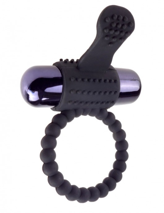 Черное эрекционное виброкольцо Vibrating Silicone Super Ring - Pipedream - в Иркутске купить с доставкой