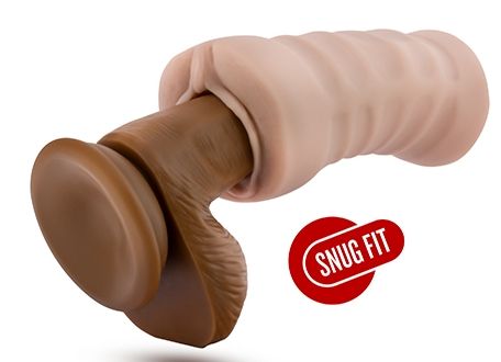 Телесный мастурбатор-вагина с вибропулей Ashley - Blush Novelties - в Иркутске купить с доставкой