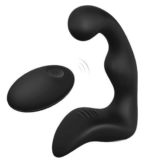 Черный вибромассажер простаты REMOTE BOOTY PLEASER - Dream Toys - в Иркутске купить с доставкой