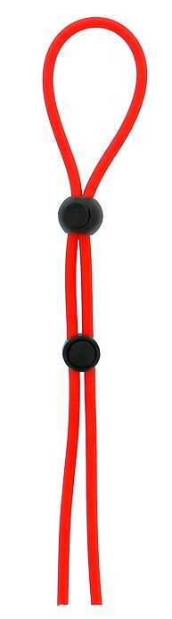 Красное лассо на пенис с двумя бусинами STRETCHY LASSO CAGE - Dream Toys - в Иркутске купить с доставкой