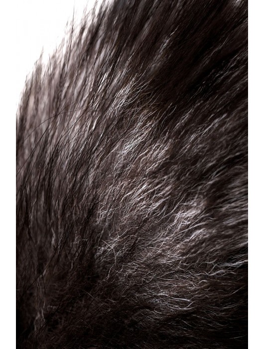 Серебристая металлическая анальная втулка с хвостом чернобурой лисы - размер S - ToyFa - купить с доставкой в Иркутске