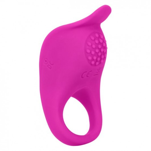 Ярко-розовое эрекционное виброкольцо Silicone Rechargeable Teasing Enhancer - California Exotic Novelties - в Иркутске купить с доставкой