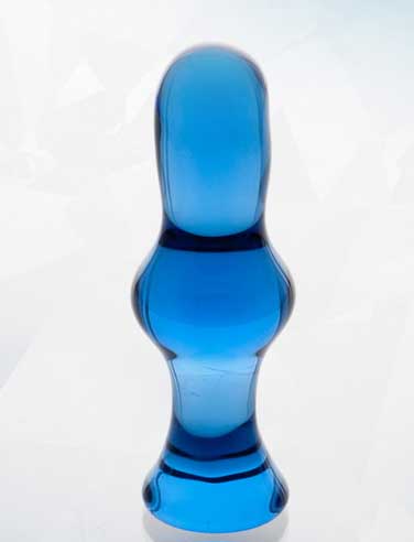 Голубая стеклянная анальная втулка - 12 см. - Sexus в Иркутске Голубая стеклянная анальная втулка - 12 см. - Sexus