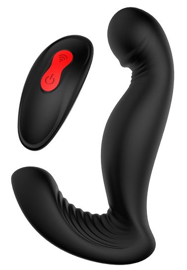 Черный вибромассажер простаты SWIRLING P-PLEASER - Dream Toys - в Иркутске купить с доставкой