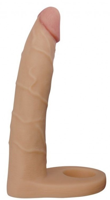 Телесная насадка-фаллоимитатор для двойного проникновения - 17 см. - Lovetoy - купить с доставкой в Иркутске