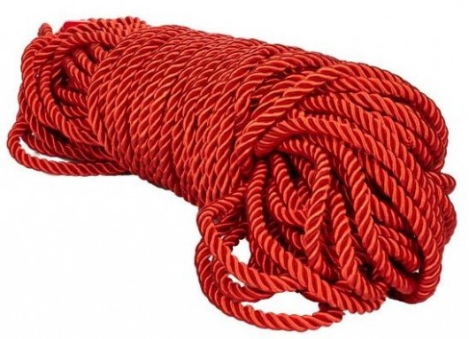 Красная веревка для связывания BDSM Rope - 30 м. - California Exotic Novelties - купить с доставкой в Иркутске