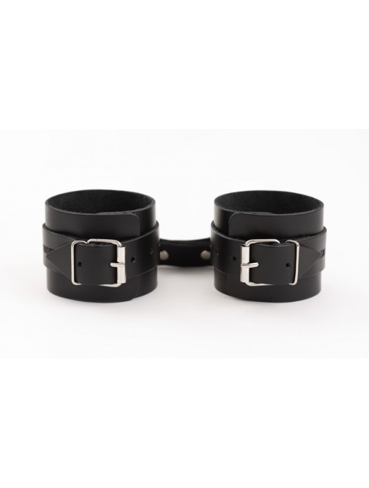 Черные кожаные поножи Ladys Arsenal - БДСМ Арсенал - купить с доставкой в Иркутске