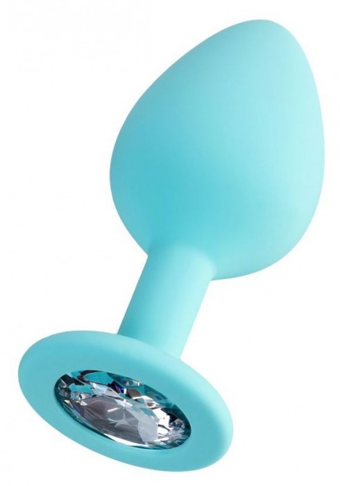 Мятная анальная втулка Brilliant с прозрачным кристаллом - 8 см. - ToyFa - купить с доставкой в Иркутске Мятная анальная втулка Brilliant с прозрачным кристаллом - 8 см. - ToyFa - купить с доставкой в Иркутске