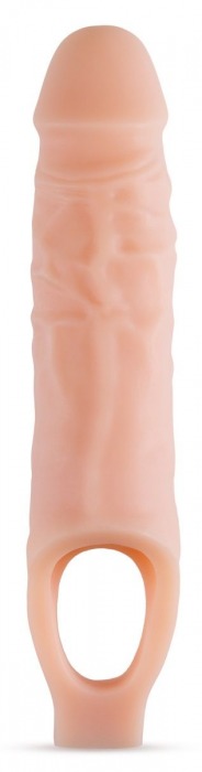 Телесный реалистичный фаллоудлинитель 9 Inch Silicone Cock Sheath Penis Extender - 22,86 см. - Blush Novelties - в Иркутске купить с доставкой