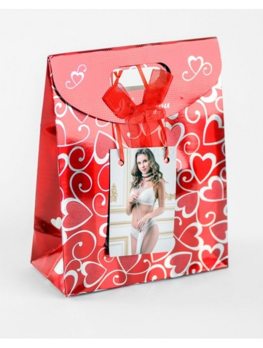 Бело-красный ошейник из натуральной кожи с нежным мехом - БДСМ Арсенал - купить с доставкой в Иркутске