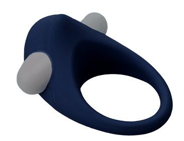 Гладкое синее эрекционное виброкольцо STIMU RING - Dream Toys - в Иркутске купить с доставкой