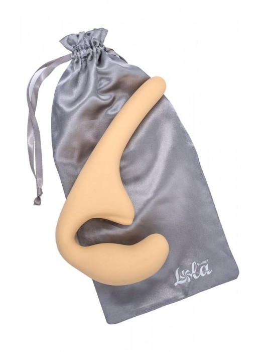 Бежевый безремневой страпон Seduction - 20,5 см. - Lola Games - купить с доставкой в Иркутске