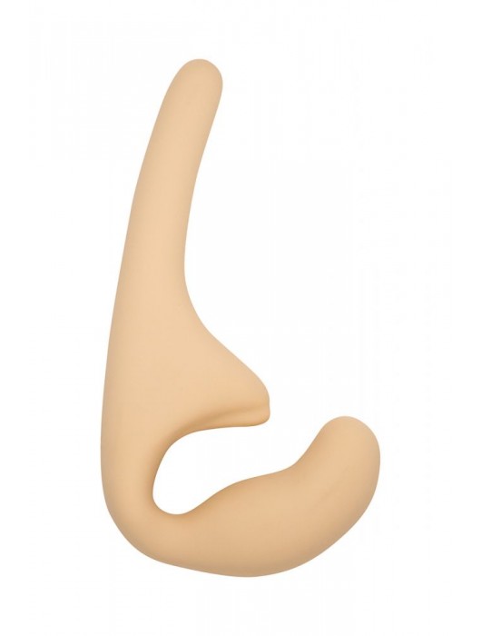 Бежевый безремневой страпон Seduction - 20,5 см. - Lola Games - купить с доставкой в Иркутске