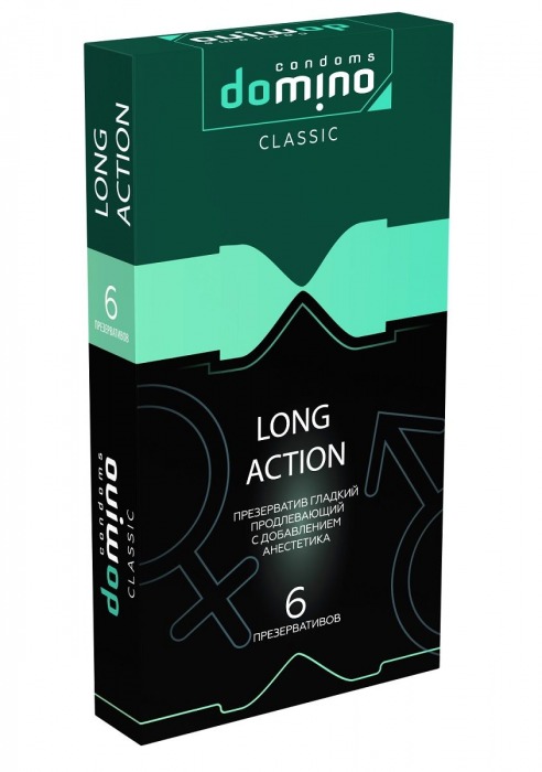 Презервативы с пролонгирующим эффектом DOMINO Classic Long action - 6 шт. - Domino - купить с доставкой в Иркутске